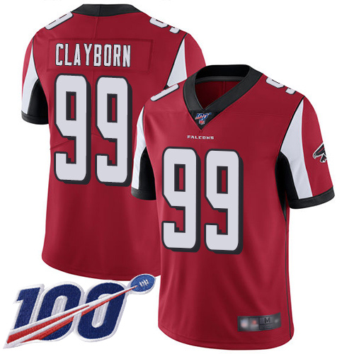 Atlanta Falcons Limited Red Men Adrian Clayborn Home Jersey NFL Football 99 100th Season Vapor Untouchable